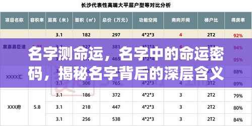 揭秘名字背后的命运密码,名字与命运深度解析
