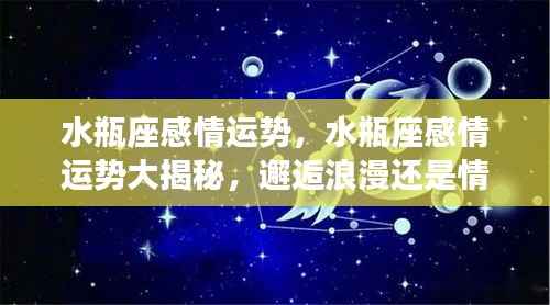水瓶座感情运势揭秘,浪漫邂逅还是情感波折?