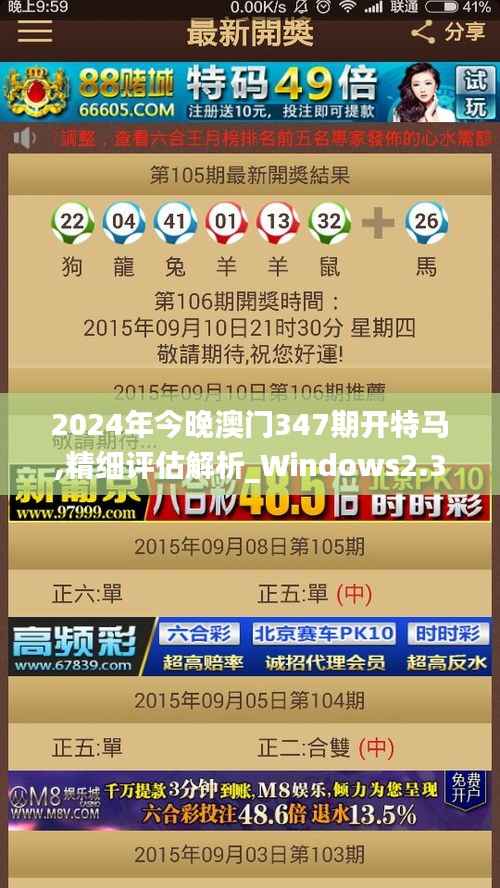 2024年今晚澳门347期开特马,精细评估解析_Windows2.307