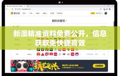 新澳精准资料免费公开,信息获取更快捷高效
