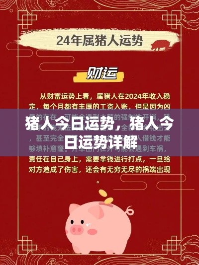 猪人今日运势详解及运势分析