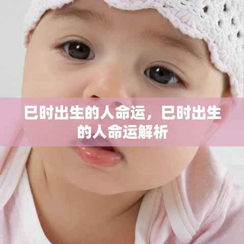 巳时出生的人命运详解,命运走势解析