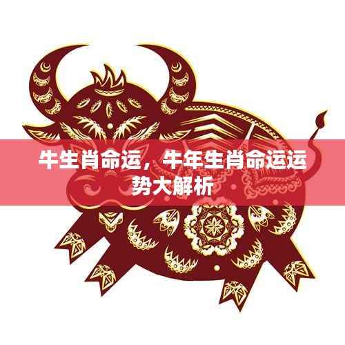 牛生肖命运解析与牛年运势展望