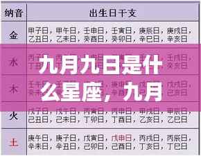 九月九日星座运势揭秘,重阳节下的星座玄机