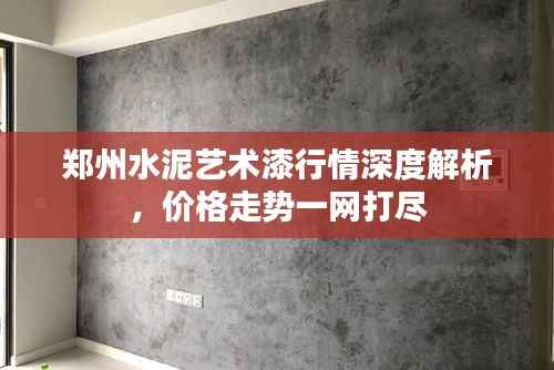 郑州水泥艺术漆行情深度解析，价格走势一网打尽