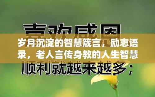 岁月沉淀的智慧箴言,励志语录,老人言传身教的人生智慧