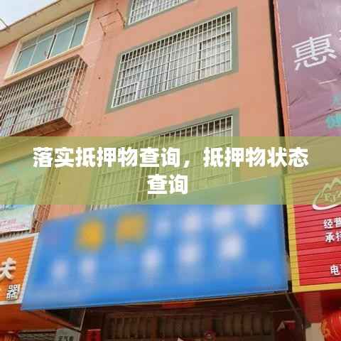 落实抵押物查询,抵押物状态查询