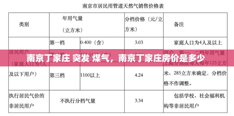 南京丁家庄 突发 煤气,南京丁家庄房价是多少